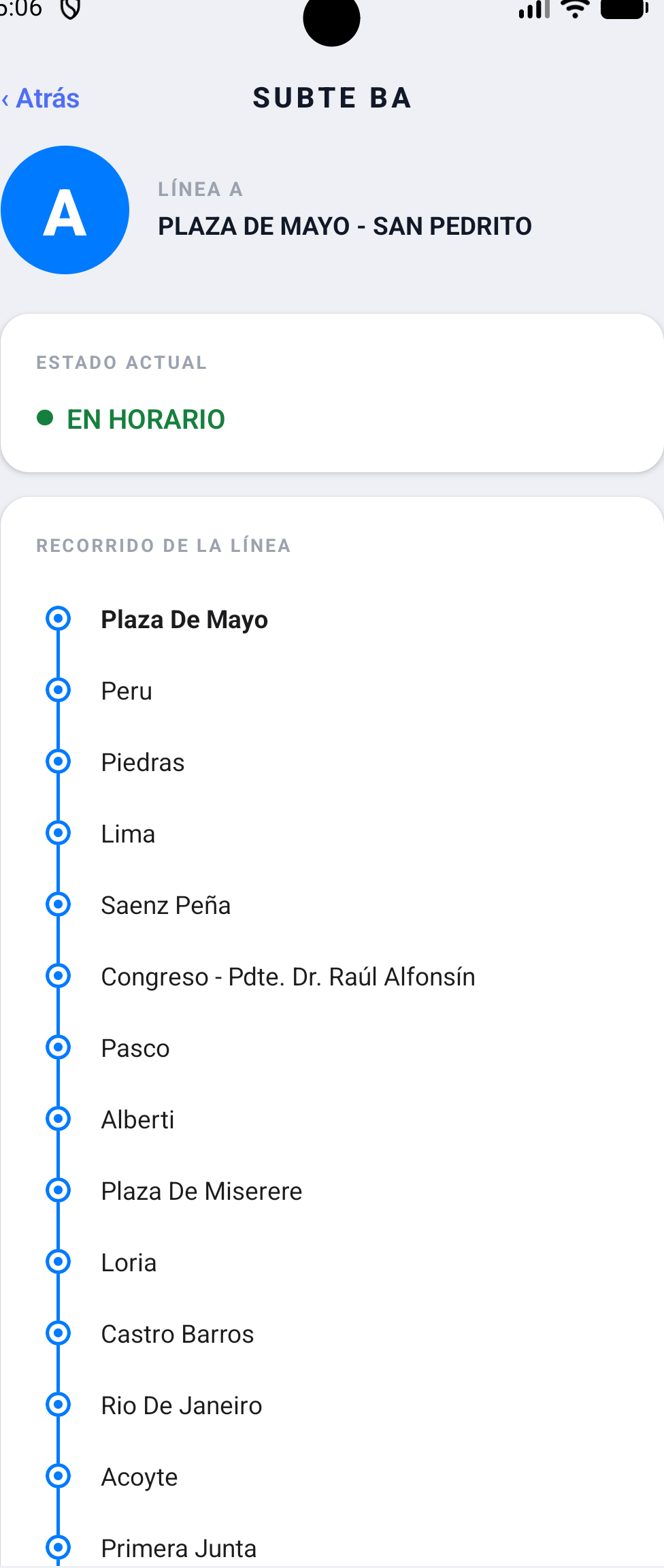 Subte BA line detail